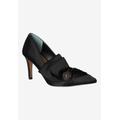 Women's Hirisha Pump by J. Renee in Black Satin (Size 8 1/2 M)