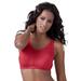 Plus Size Women's Cotton Back-Close Wireless Bra by Comfort Choice in Classic Red (Size 48 B)