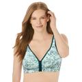 Plus Size Women's Cotton Comfort Front-Close No-Wire Bra by Catherines in Vine Floral (Size 44 DD)