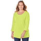 Plus Size Women's Active Slub Scoopneck Tee by Catherines in Safety Yellow (Size 2XWP)