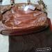 Coach Bags | Coach Croc Embossed Leather Handbag-Euc | Color: Brown/Gold | Size: Os