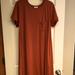 Lularoe Dresses | Lularoe Summer Solid Copper Carly Dress Sz M (10-12) | Color: Gold/Orange | Size: M (10-12)