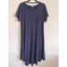 Lularoe Dresses | Lularoe Navy Carly Dress Size L | Color: Blue | Size: L