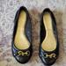 Coach Shoes | Coach Black Flats Size 6b | Color: Black/Gold | Size: 6