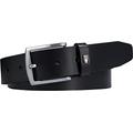 Tommy Hilfiger - Men's Belt - Denton Leather 3.5 - Tommy Hilfiger Mens Belt - TH Logo Belt - Mens Black Leather Belt - Black - Belt Size 105