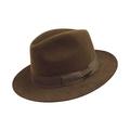 Earland Brothers Fur Felt Fedora Trilby Hat Velour Racing Trilby Brown Black Blue Green (Brown, 60cm - 7 3/8 UK - 7 1/2 US)