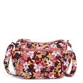 Vera Bradley Women's Iconic 4 Pc. Cosmetic Set Crossbody Purse, Rosa Floral-Recycled Cotton, One Size