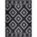 Black/Gray 72 x 48 x 0.1 in Area Rug - Foundry Select Hulmeville Southwestern Machine Woven Indoor/Outdoor Area Rug | Wayfair