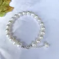 Bracelet en perles blanches et naturelles pour femmes bijoux tendance en argent Sterling 2021