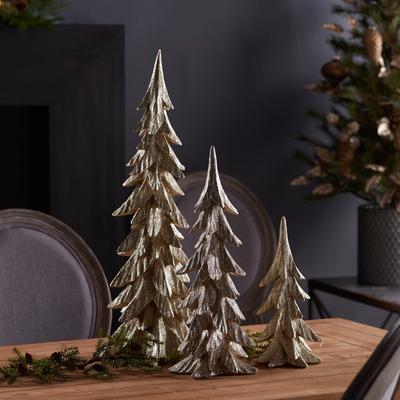 Trees (Set of 3) 12.5"H, 18"H, 25.5"H Resin - 5.5"L x 5.5"W x 12.5"H