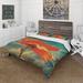 Designart 'Vintage Grunge Poppy' Traditional Duvet Cover Set