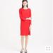 J. Crew Dresses | J. Crew Double Zip Shift Red Dress Size 4 | Color: Red | Size: 4