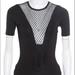 Gucci Tops | Gucci Mesh Insert Stretch Knit Top, Sz S Black | Color: Black | Size: S