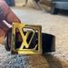 Louis Vuitton Accessories | Louis Vuitton Belt Verni Saint-Tulle Frame 30mm Amaranto 95 38 Ca2140 M6849 | Color: Purple | Size: 95 /38