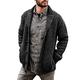 X-xyA Mens Cable Knit Cardigan Sweater Shawl Collar Loose Fit Long Sleeve Casual Cardigans,Gray,5XL