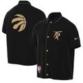 Men's Nike Black/Gold Toronto Raptors 2021/22 City Edition Therma Flex Showtime Short Sleeve Full-Snap Collar Jacket
