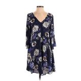 Leith Casual Dress: Blue Print Dresses - Women's Size X-Small
