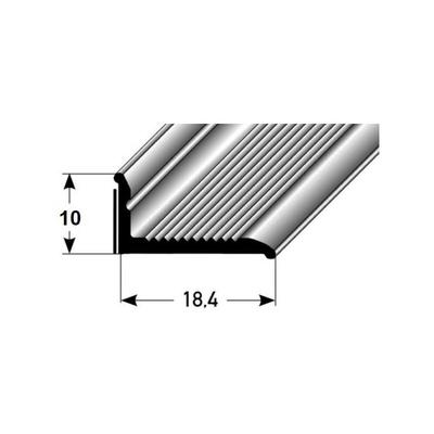 Selbstklebende Sockelleiste 10 x 18,4 mm, für Wandabschlüsse 'Brandon', Aluminium