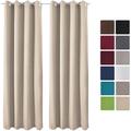 2er Set Ösenschal Amelie Luna thermo 140x245 cm Creme