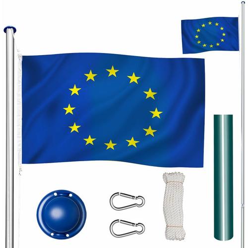 Aluminium Fahnenmast - Fahnenstange, Flaggenmast, Fahnenhalter - Europa - Europa