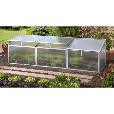 Vitavia - Frühbeet Gaia 3X aluminium blank 0,9 m² 4 mm hkp