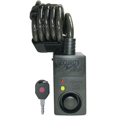 AL07 Kabelschloss Schwarz mit Alarm, mit Bewegungsmelder Schlüsselschloss - Security Plus Image