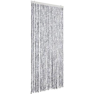 Vidaxl - Insektenschutz-Vorhang Weiß und Grau 90x220 cm Chenille Image