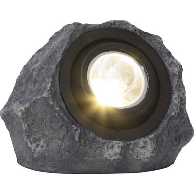 LED-Solarstein 'Rocky', 1 warm white led, grau