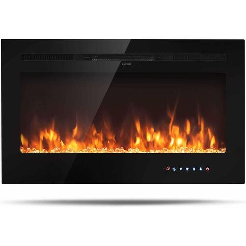 „36““ Elektrokamin 900W / 1800W Kaminheizung mit Touchscreen & Fernbedienung, COSTWAY Wandkamin“