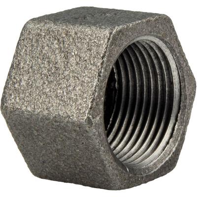 Gebo - Temperguss-Gewindefitting schwarz Kappe Sechskant, 3/8 Zoll, Typ 300, dvgw Image