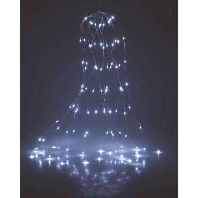 Draht Lichterkette - kalt weiß / 160 led - Deko Weihnachts Leuchtdraht Batterie betrieben Image