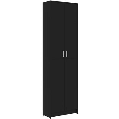 Garderobenschrank Schwarz 55x25x189 cm Holzwerkstoff Vidaxl