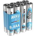 Akku aaa 800mAh Micro NiMH 1,2V – 1000x wiederaufladbar (8 Stück) - Ansmann