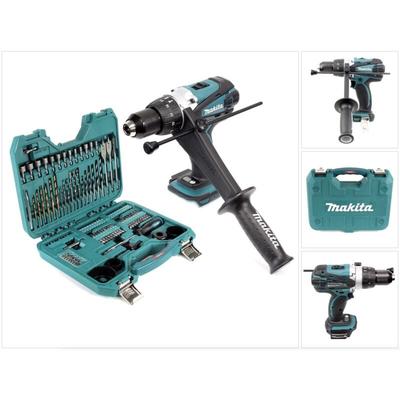 Dhp 458 z Akku Schlagbohrschrauber 18 v 91 Nm + 101 tlg. Bit & Bohrer Steckschlüssel Set - Makita Image
