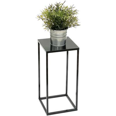 Blumenhocker Metall Schwarz Eckig 42,5 cm Blumenständer Beistelltisch 434 Blumensäule Modern