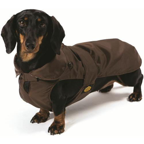 Hundemantel speziell für Dackel - Braun - 39 cm - Fashion Dog