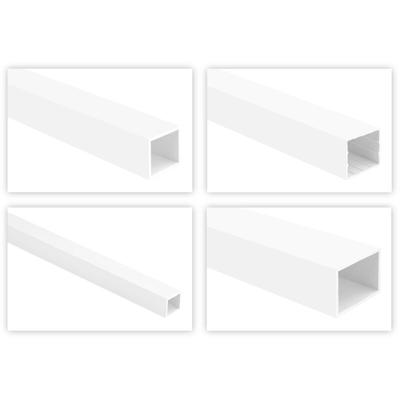 Vierkantrohr Profile pvc weiß 2m - Quadrat- & Rechteckrohre, Kabelkanal - hj: Rohrprofil 241 Image