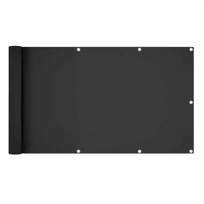 Balkonsichtschutz Balkonbespannung Sichtschutz Balkonverkleidung blickdicht 6 m Anthrazit / 75x600cm Image