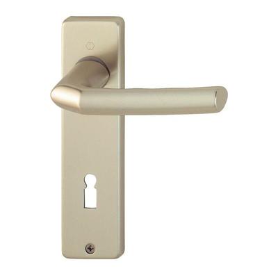 Hoppe - Kurzschildgarnitur Birmingham 1117/202KP/AP Aluminium F2 ob eckig Drückergarnitur Image