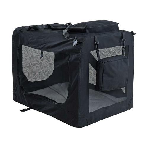 Transportbox Hundebox Faltbox xl Transporttasche faltbar Tierbox Hunde Schwarz