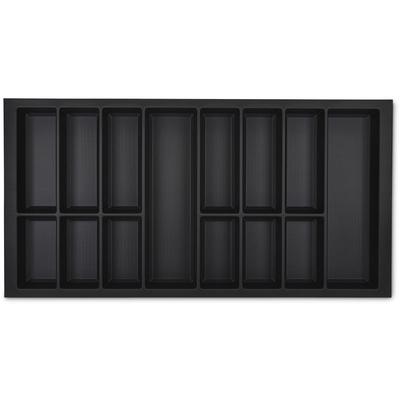 Orga-box - vii Besteckeinsatz Besteckkasten schwarz 1000 mm mit Softtouch Oberfläche Image