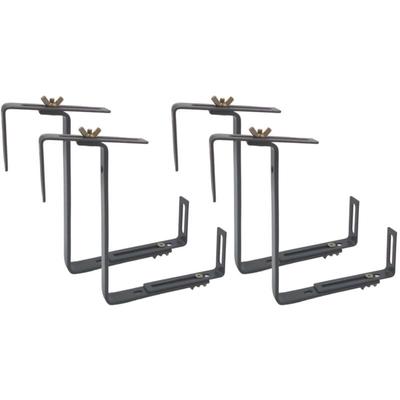 Buri - Balkonkastenhalter 2x 2er-Set grau Blumenkastenhalter Balkonkastenhalterung Image
