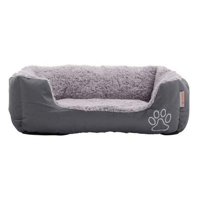 Hundebett Hundekissen Haustierbett Hundekorb Tierbett Hundesofa Dunkelgrau/Grau 90x70x20 cm Image