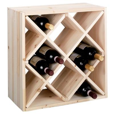 Zeller - Weinregal, Naturholz 'Raute' Image