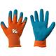 Kinder Arbeitshandschuhe mit Latexbeschichtung orange/blau 2 - Blau