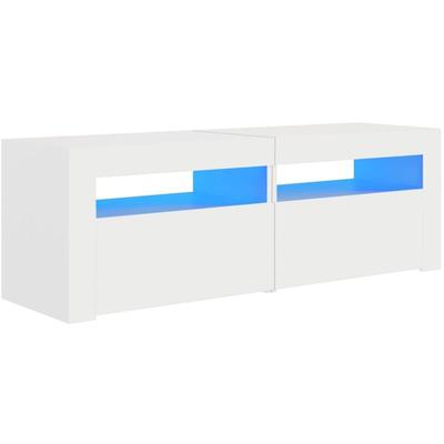 TV-Schrank mit LED-Leuchten Weiß 120x35x40 cm Vidaxl