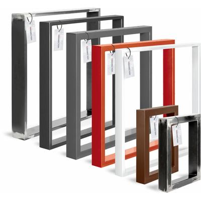 Tischbeine für Couchtisch Sitzbank, Möbelfüße aus Vierkantprofil 80x20 mm, Tischgestell 40x43 cm, Image