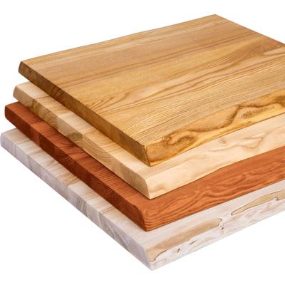 Massivholzplatte für Couchtisch, Holzplatte Massivholz Baumkante 60x60 cm, Esche Roh, Image