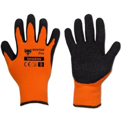 Profi Winter-Arbeitshandschuhe Latexbeschichtung orange 11 - Schwarz