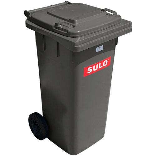 120 Liter Müllbehälter Mülltonne Abfalltonne | Grau | Für alle DIN-Klammschüttungen | Made in